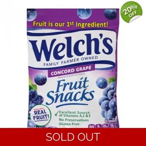 Welch's Fruit Snacks Concord Grape 142g - 5oz Bag